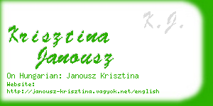 krisztina janousz business card